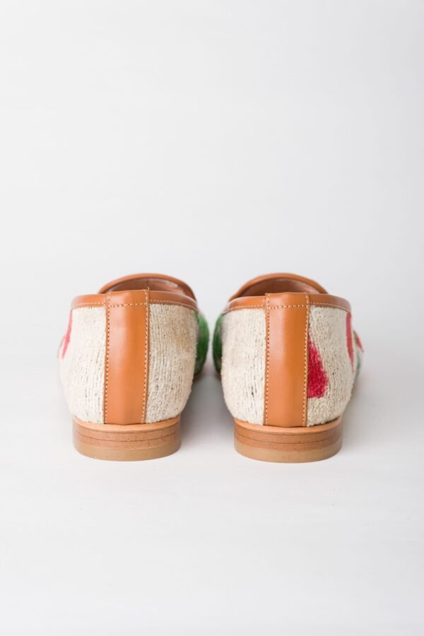 Silk Ikat Loafer Red and Green 4