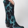Cowboy Otoman Boots Black and Green 2