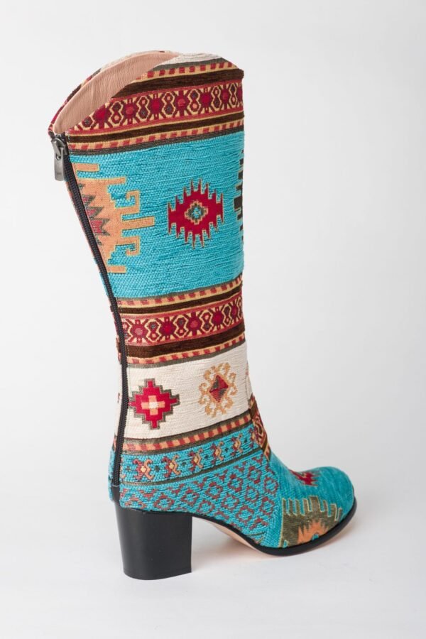 Anatolian Turquoise Heel Boots 3