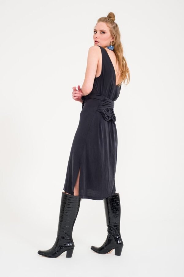 Alligator Leather Black Heel Boots Model 5