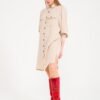Suzani Red Flat Boots Model 4
