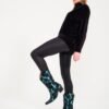 Cowboy Otoman Boots Black and Green Model 12